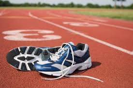 shoes on a track